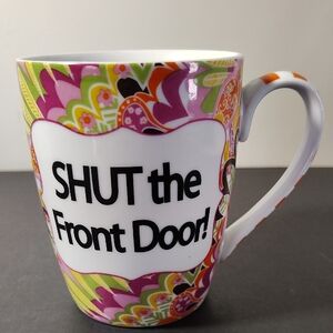Colorful Ceramic Mug with Fun Text